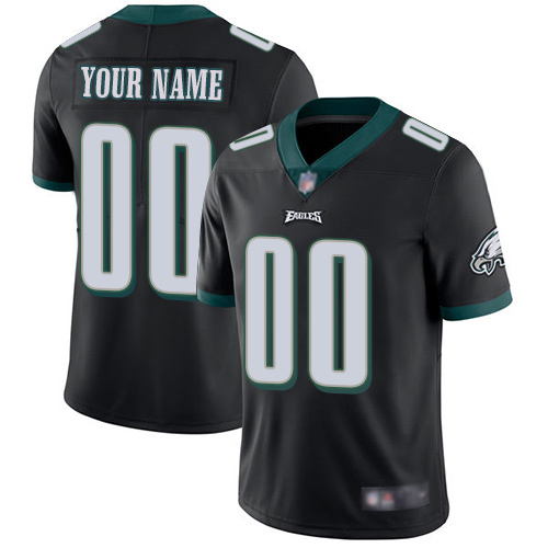 Men Philadelphia Eagles Customized Black Alternate Vapor Untouchable Custom Limited Football Jersey->customized nfl jersey->Custom Jersey